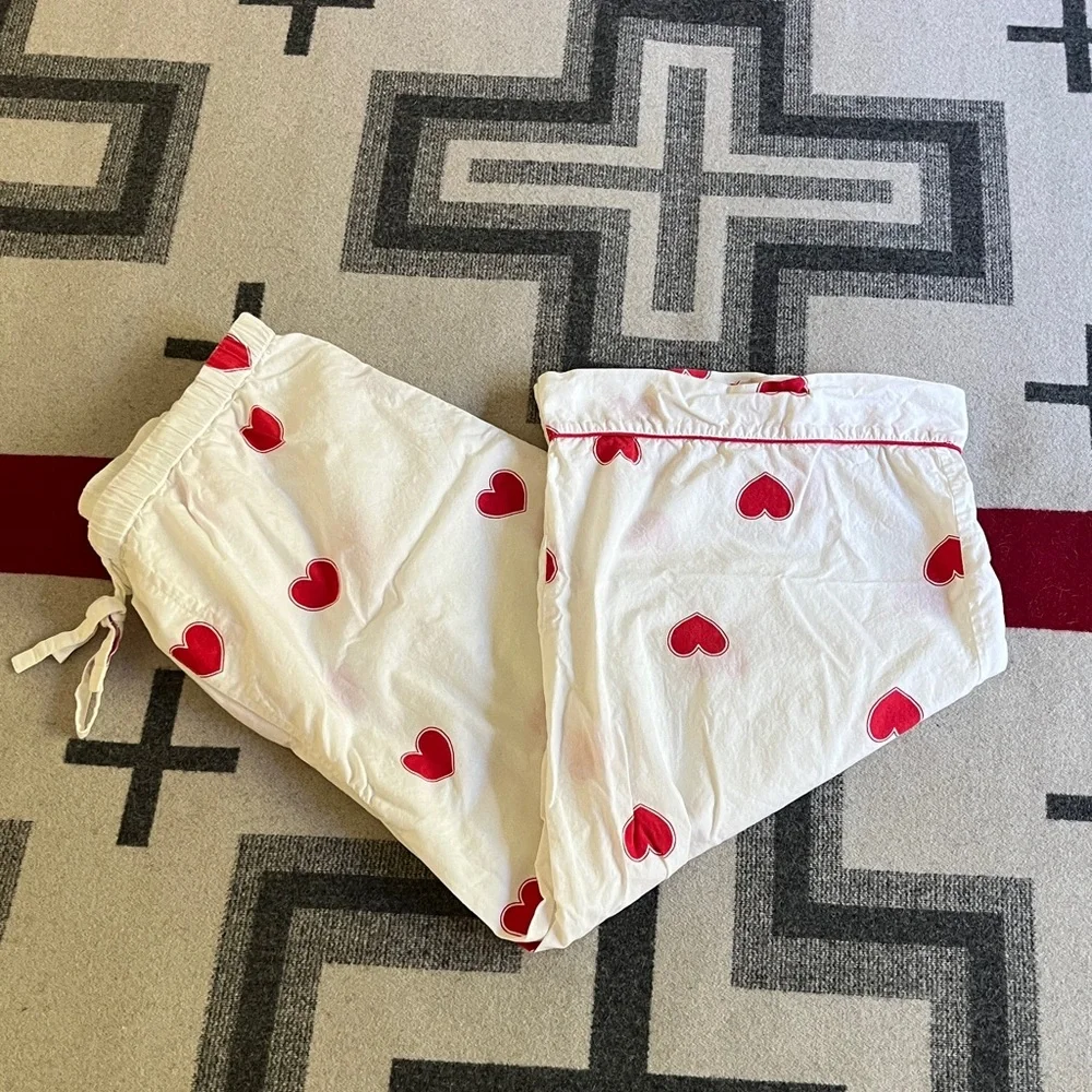 Printfresh Queen of Hearts cropped pj pants - Picture 1 of 5